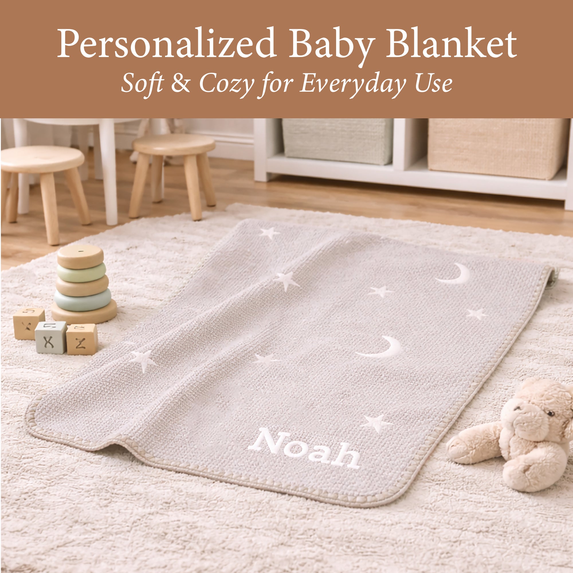 Star and Moon Baby Blanket