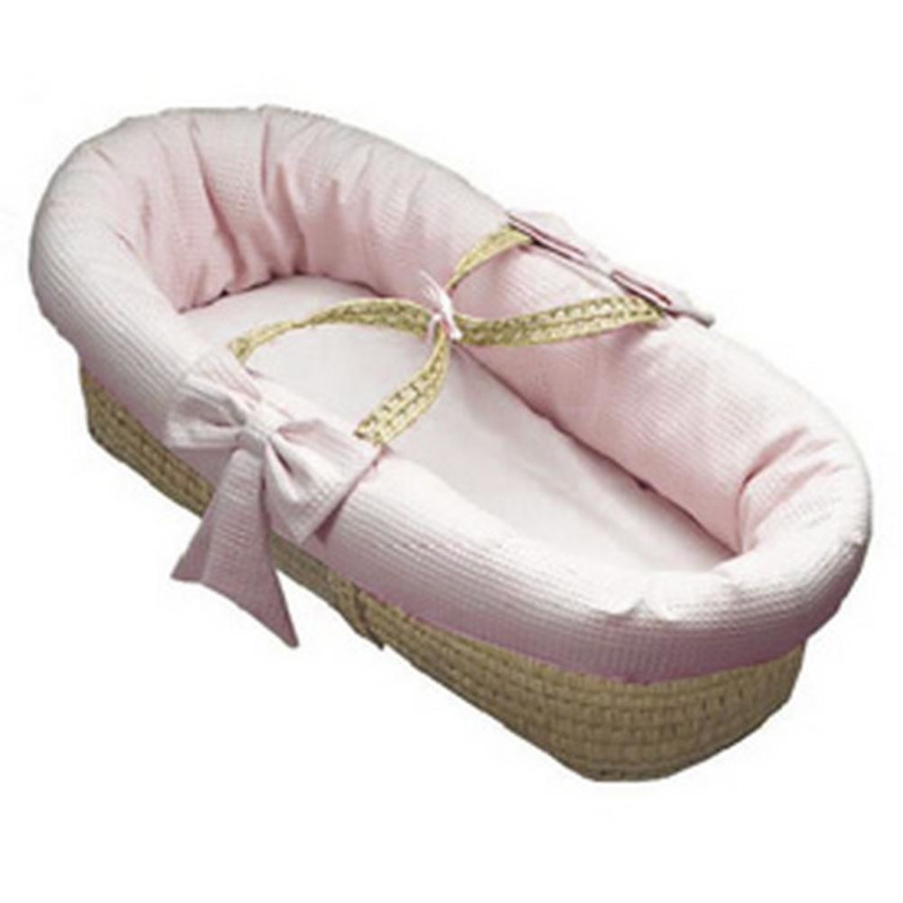 Waffle Pique Baby Moses Basket Waffle Pique Baby Moses Basket