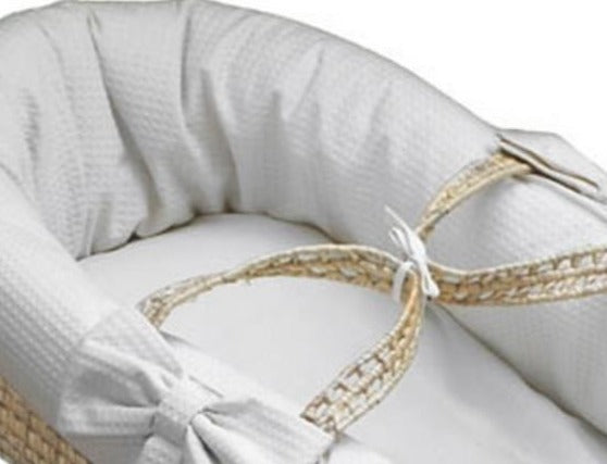 Waffle Pique Baby Moses Basket